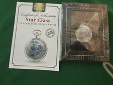 MONTRE DE POCHE ATLAS EDITIONS "GLOIRE DE LA VAPEUR" PLAQUÉ ARGENT - "CLASSE ÉTOILE"