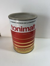 Boite publicitaire TONIMALT MONT-BLANC ancien vintage conserve metal chocolat