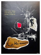 Georges MATHIEU : Galerie Jacques Dubourg, affiche en lithographie  signée 1961