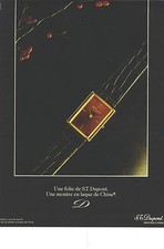 PUBLICITE ADVERTISING  1982  DUPONT montre " la folie de ST DUPONT "