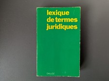 Lexique de Termes Juridiques - Raymond Guillien et Jean Vincent - 1978
