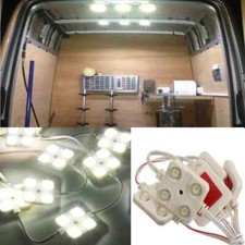  10pcs Lampe Éclairage Intérieur Plafonnier Pr Van Caravane Camions 12V 4LED 5m