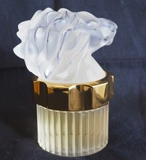 Flacon collector Lalique homme de 1998, bouchon mascotte tête de lion, factice