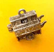 17) OPENING BARREL ORGAN 3,9 g - 1,6 cm monkey inside Vintage silver