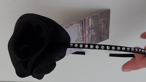 Serre tête coiffure noir rose - serre-tête,