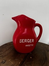Vintage Carafe En Plastique Rouge Berger Anisette