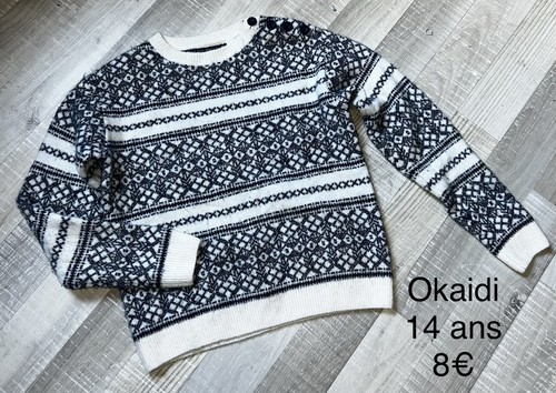 Pull chaud hiver okaidi bleu - okaidi,