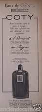 PUBLICITÉ 1938 COTY EAUX DE