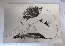 ANCIEN POSTER VINTAGE EROTISME NU ARTISTIQUE " CHARLIE BROWN " 48,5x34cm