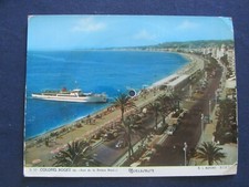 CARTE POSTALE DISQUE EP 45 NICE LA PROMENADE DES ANGLAIS