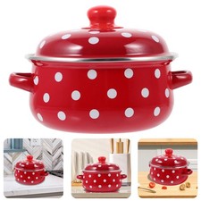  Pot Lait Casserole Avec Couvercle De Cuisine En Émail Poêle À Gaz