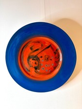 Grand plat Jean-Paul Van Lith 45,5 cm – Céramique signée décor type art brut