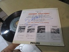 johnny hallyday 45t ep avec dedicace
