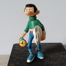 Figurine neuve Gaston Lagaffe-Plastoy MARSU 1998- Gaston avec oreiller et réveil