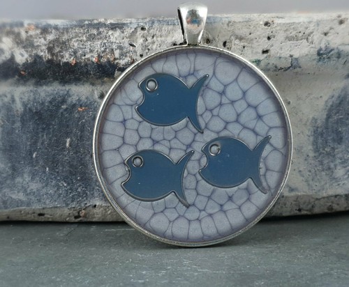 Rond bleu glace poisson - rond, 3