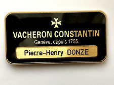 Plaque publicitaire VACHERON CONSTANTIN vintage watch Pierre Henry Donze Geneve