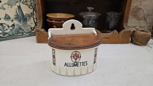 Porte allumettes faïence - en,