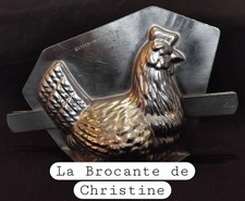 N° 801/31-ANCIEN  MOULE A CHOCOLAT/Poule 12 cm Métal INOX  Chocolate Mold MATFER