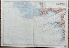 CARTE MARINE L'ILE DE MOLÈNE AU CAP DE LA CHÈVRE (BREST) BRETAGNE  75 x 105 cm