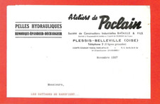 LE PLESSIS-BELLEVILLE ( 60 ) ATELIERS DE POCLAIN / PELLES HYDRAULIQUES