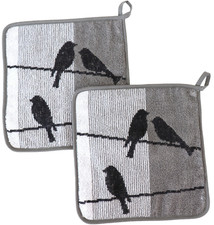2X Gants De Cuisine Oiseaux En