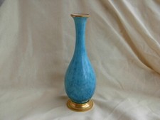 SEVRES,ANTIQUE FRENCH CERAMIC VASE WITH GILT BRASS MOUNT,MARKED,EARLY 20th.
