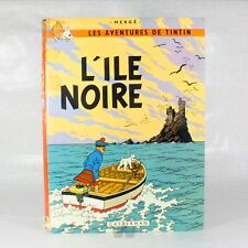 BD - LES AVENTURES DE TINTIN L'ILE NOIRE - 1966 B39 1970 1971 Dos rouge imprimé