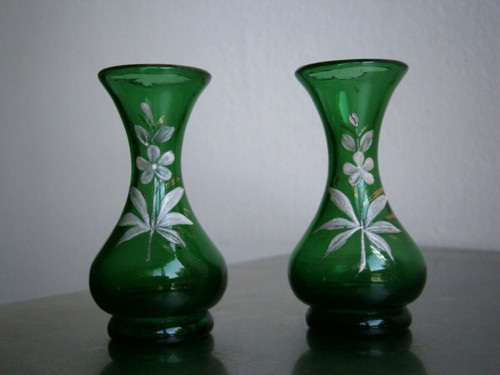 Paire vases miniatures vert - miniatures,
