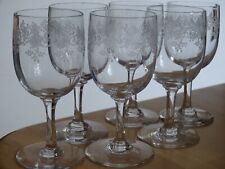 BACCARAT 6 ANCIENS VERRES APERITIF CRISTAL MODELE SEVIGNE  11 cm EP 1920 defauts
