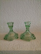 Bougeoirs verre vert - bougeoirs,