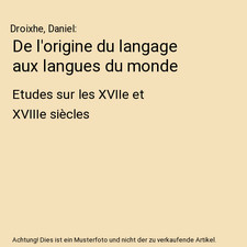 De l'origine du langage aux