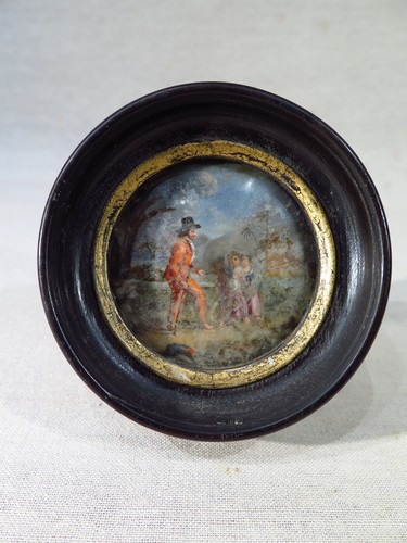 Ancienne miniature fixe sous - miniature,