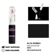POUR ALFA ROMEO VOLCANO NOIR 408/C Kit de fixation pinceau stylo peinture ret...