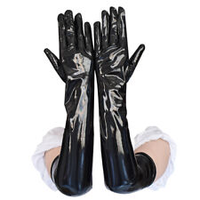 Gants Sexy En Cuir Verni Pour