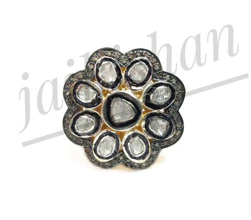 Bague diamant polki pave - bague,