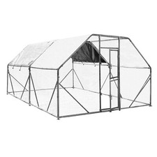 Enclos extérieur XXL 4x3x2m Volière Clapier Poulailler Abri Espace pour animaux