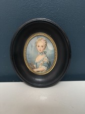Portrait miniature ancien sous