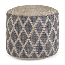 Edgeley round pouf grey - edgeley,