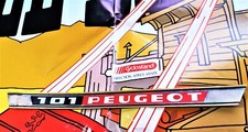 1 AUTOCOLLANT ORIGINAL DE CADRE COTE GAUCHE MOB PEUGEOT 101 "RESERVOIR ARRIERE"