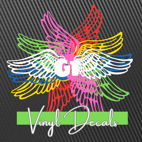 Wings vinyl decal - vinyl, for