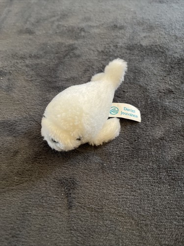 Doudou peluche phoque blanc