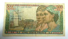 Caisse Centrale de la France d'Outre Mer " 500 Francs "