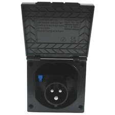 CEE Prise Extérieure Prise Encastrable IP44 Caravane Camping-Car 220V Noir