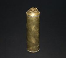 Art populaire ancienne bouillotte en laiton 30 cm