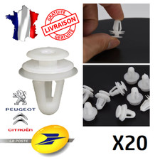 20 Clips Agrafes de Fixation Garniture Porte – Compatibles Peugeot et Citroën