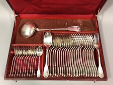 BOULENGER Orfèvrerie MÉNAGÈRE 37 pièces MÉTAL ARGENTÉ Modèle filet coquille