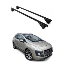 Barres de toit Transversales pour Peugeot 3008 2009-2016 Fer Noir