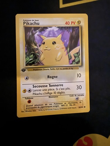 Carte pokémon pikachu 102 - pokémon, 58/102