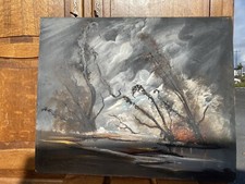 Ancienne Toile Signe Roger