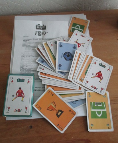 Jeu cartes tapis foot - tapis, avec